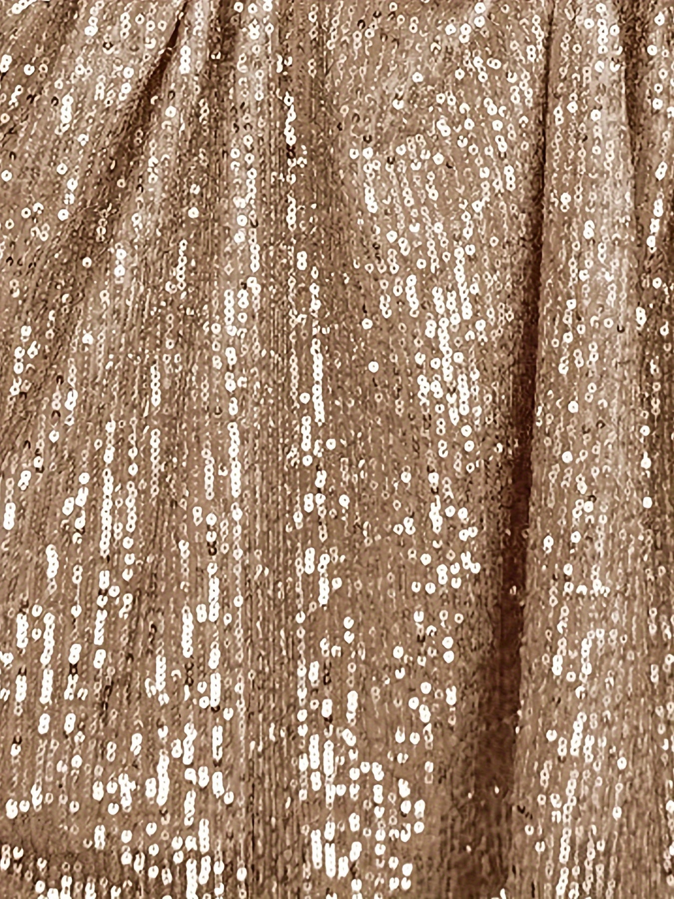 Vibrant Sequins Deep V-Neck Tank Dress - Stunning Backless Sleeveless Dress for Women, Sexy Solid Color Flowy Design