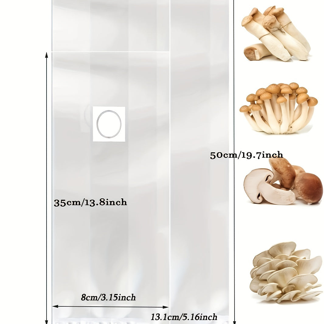10pcs Mushroom Grow Bags - Autoclavable Sealable Spawn Bags for Farm-Scale Mushroom Cultivation - Mushroom growing bags
