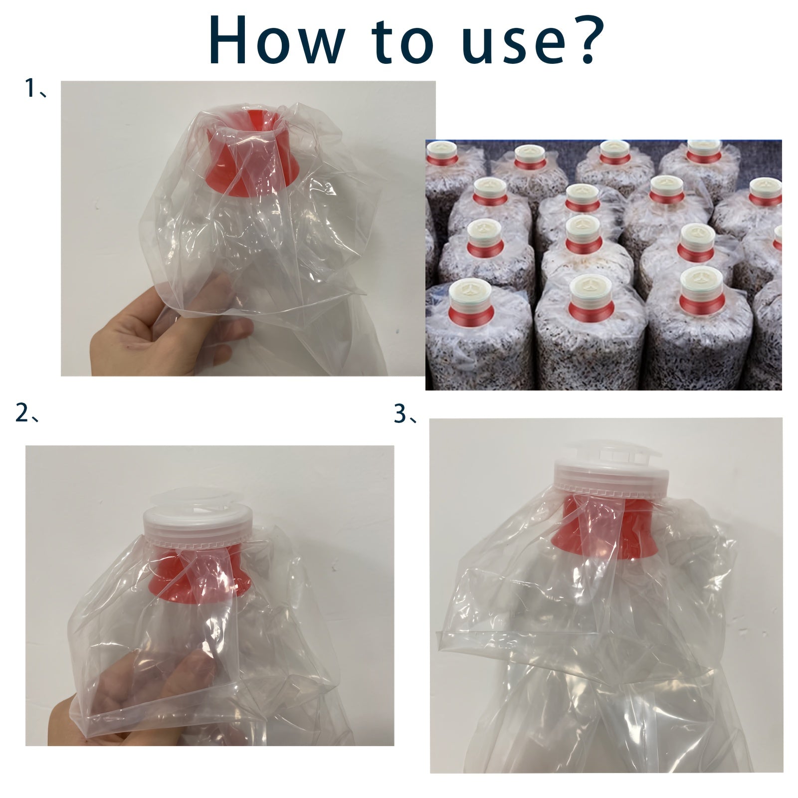 10pcs Ventilation Sealing Caps for Mushroom Cultivation Growth Bags - Durable Waterproof and Moisture-Proof Plastic