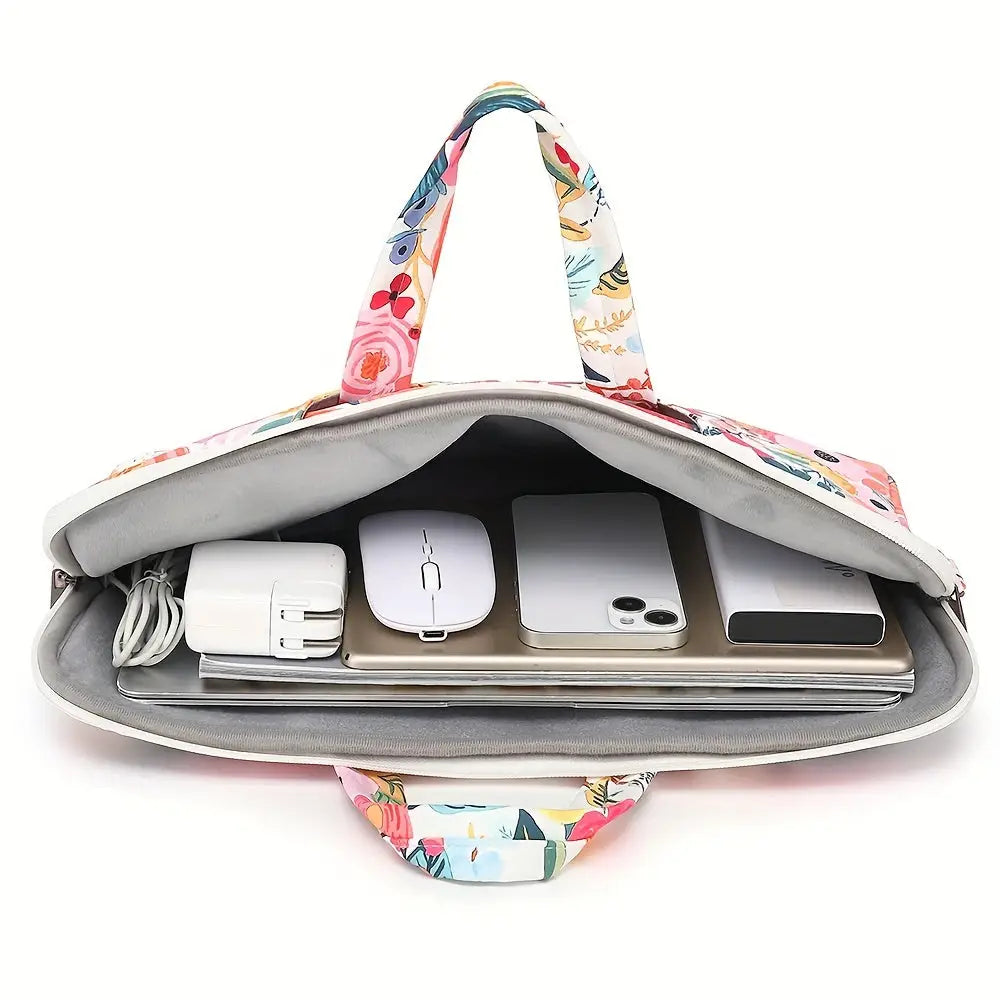 15-15.6’’ Waterproof Laptop Shoulder Bag for MacBook Pro 16 HP Dell & More - TSA Compliant Nylon Messenger with Cotton