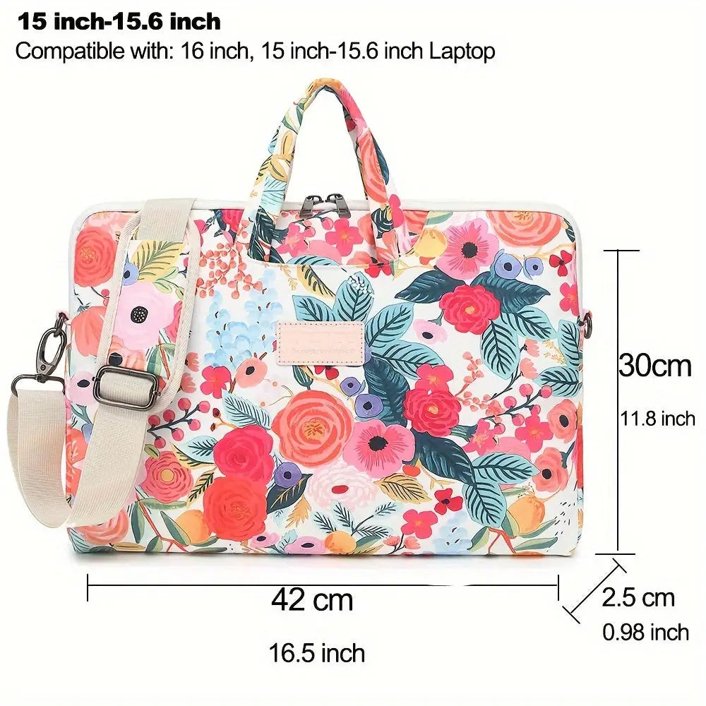 15-15.6’’ Waterproof Laptop Shoulder Bag for MacBook Pro 16 HP Dell & More - TSA Compliant Nylon Messenger with Cotton