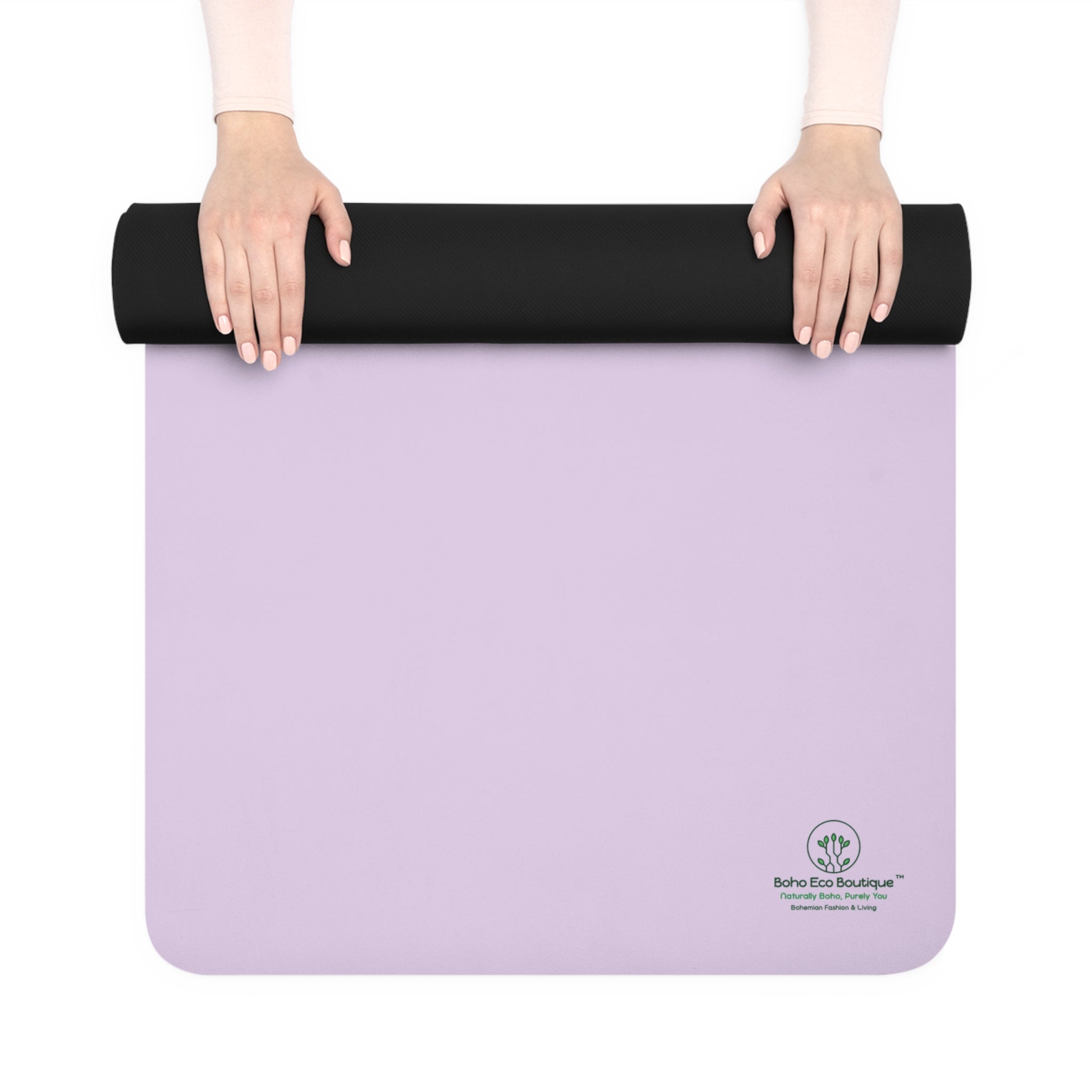 Custom Boho Eco Yoga Mat | Mindset Is Everything Floral Rubber Mat | Non-Slip & Eco-Friendly | Perfect for Home, Gym & Yoga Workouts