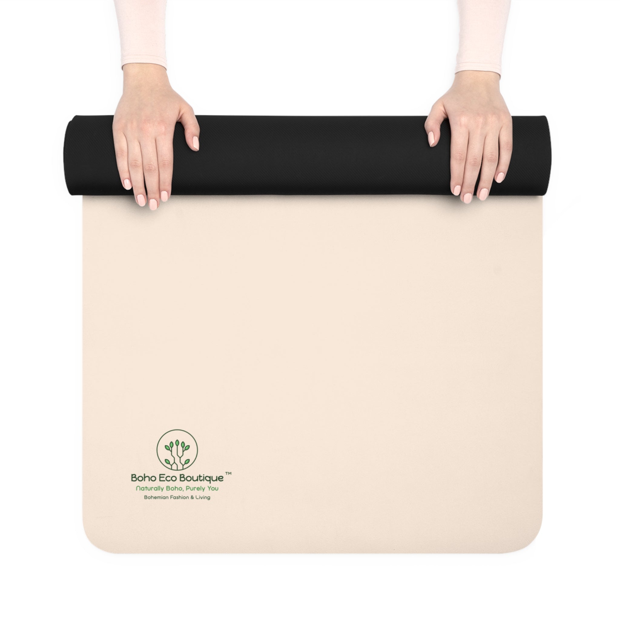 Custom Boho Eco Yoga Mat | Hello Sunshine | Non-Slip & Eco-Friendly | Perfect for Home, Gym & Yoga Workouts