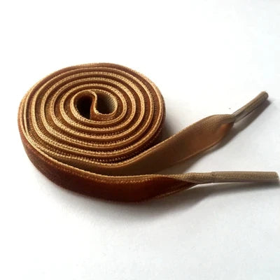 1cm Wide Velvet Ribbon Flat Shoelaces - Fantastic Replacement Laces for Sneakers & Sports Shoes 120cm/47 Inch Length