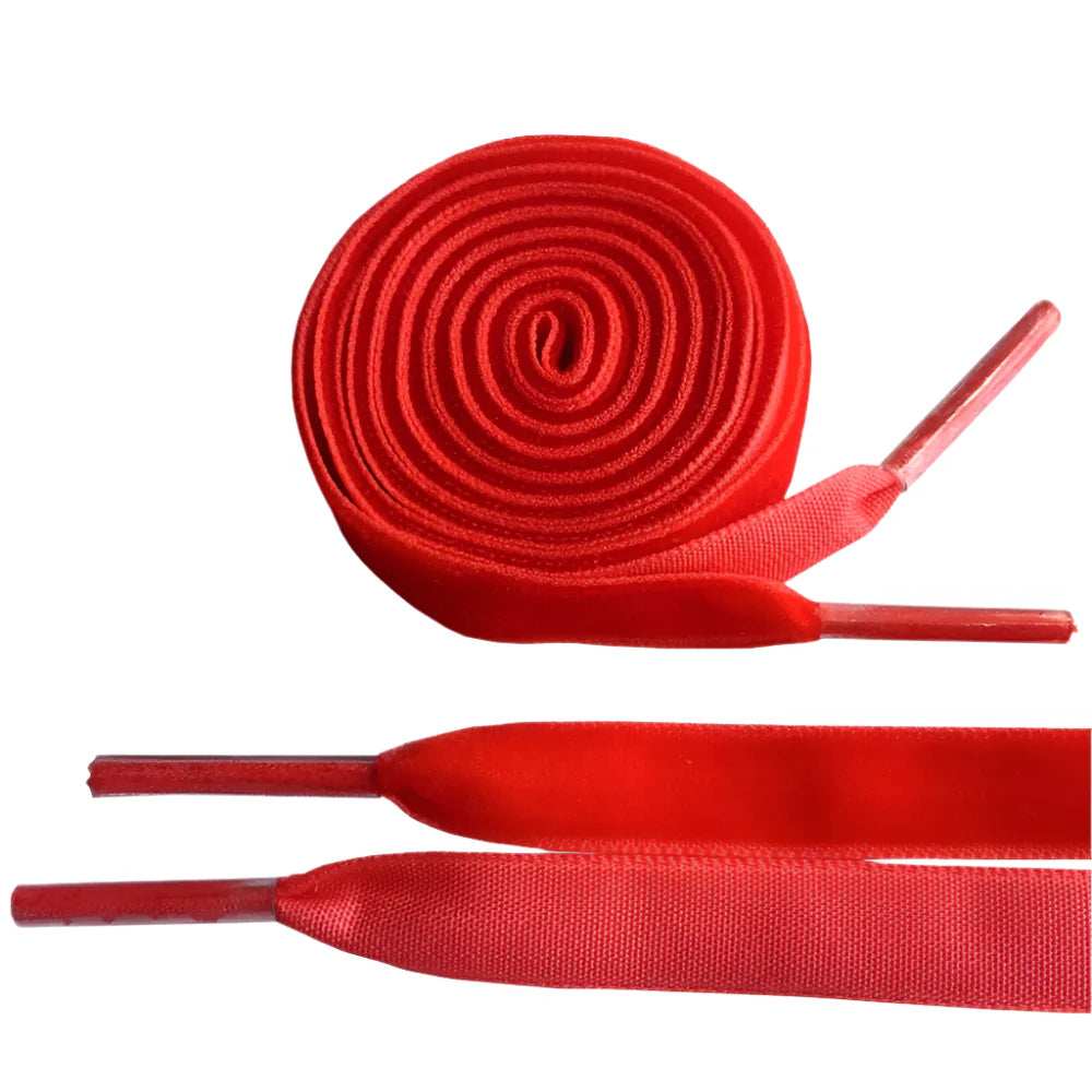 1cm Wide Velvet Ribbon Flat Shoelaces - Fantastic Replacement Laces for Sneakers & Sports Shoes 120cm/47 Inch Length