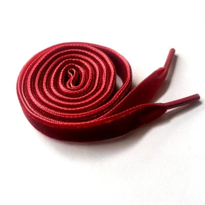 1cm Wide Velvet Ribbon Flat Shoelaces - Fantastic Replacement Laces for Sneakers & Sports Shoes 120cm/47 Inch Length
