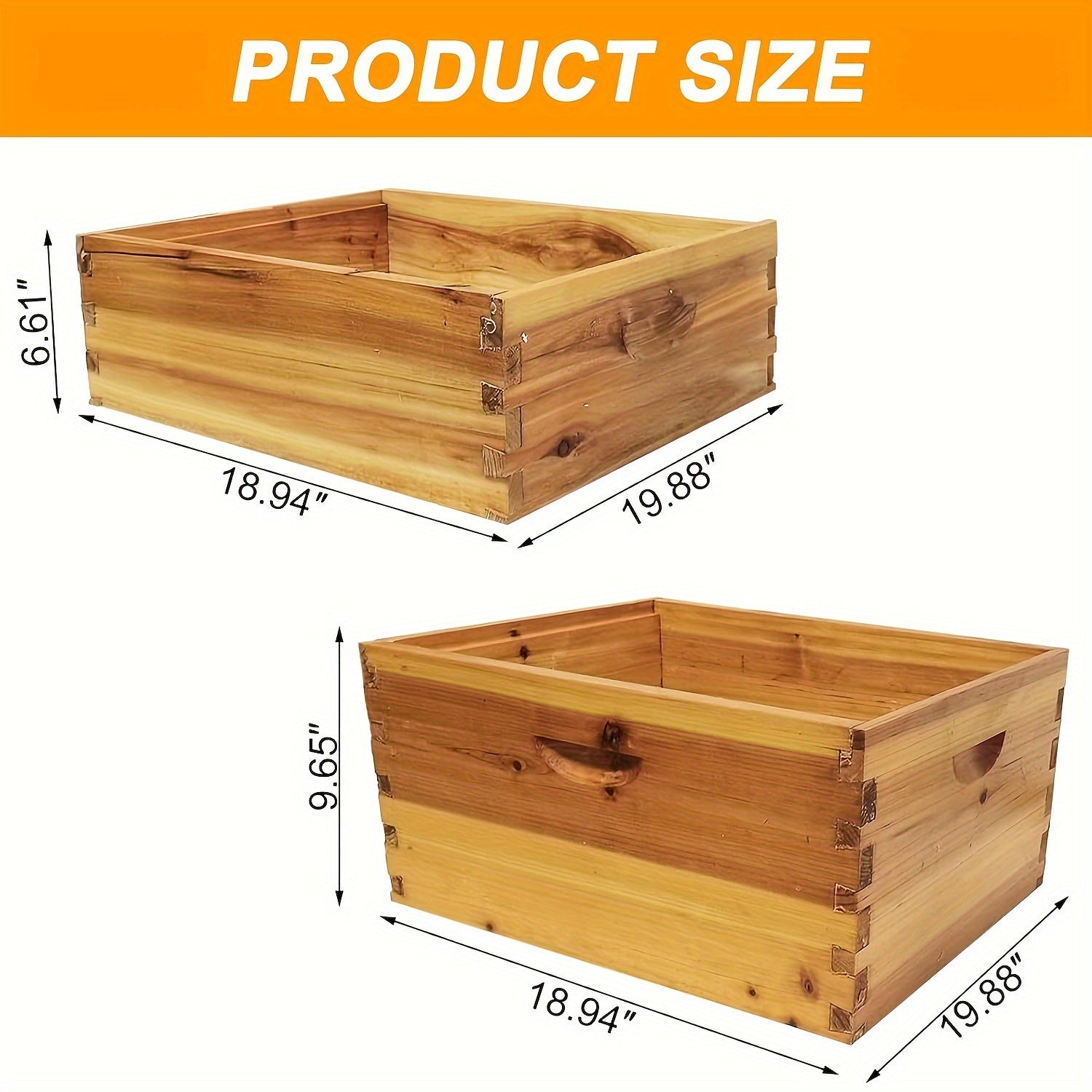 5/3-Layer Bee Hive Without Frames - Complete Beehive Kit for Beginners | Langstroth Design Coated with 100% Beeswax