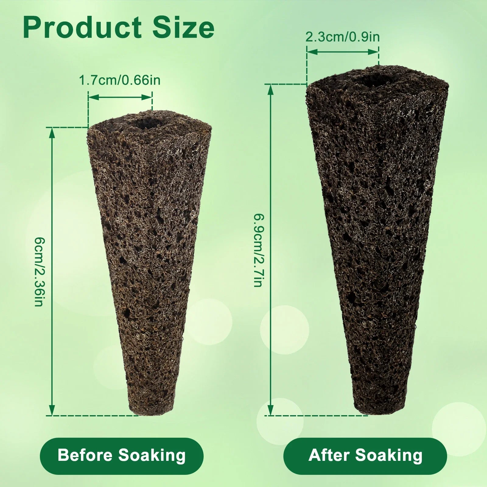 50/100pcs Garden Seed Nursery Sponges – Soilless Hydroponic Cultivation Growth Sponges for Indoor Garden Plant System &