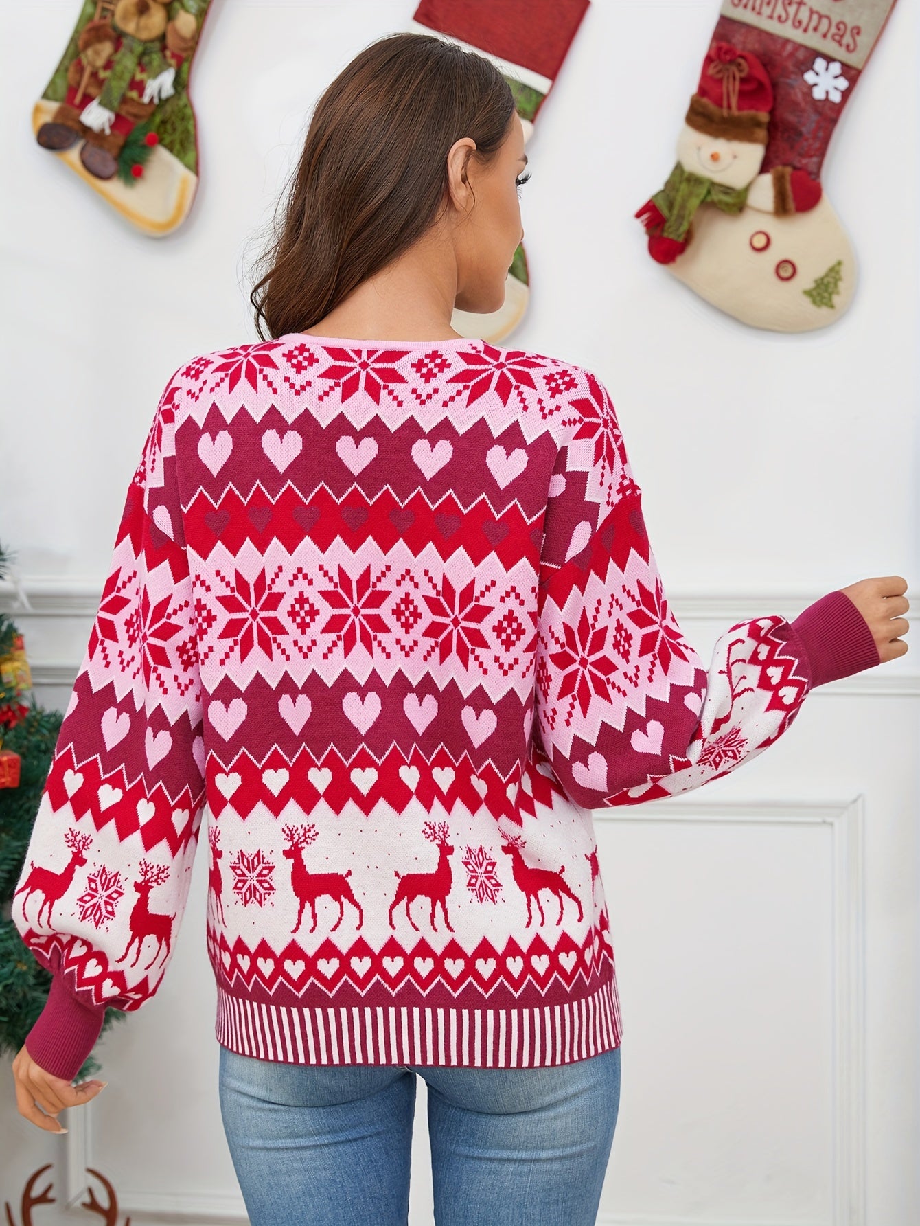 Christmas Sweaters for Women - Fun Patterned Cute Cardigans, Merry Winter Open-Front Knit Sweater Outerwear