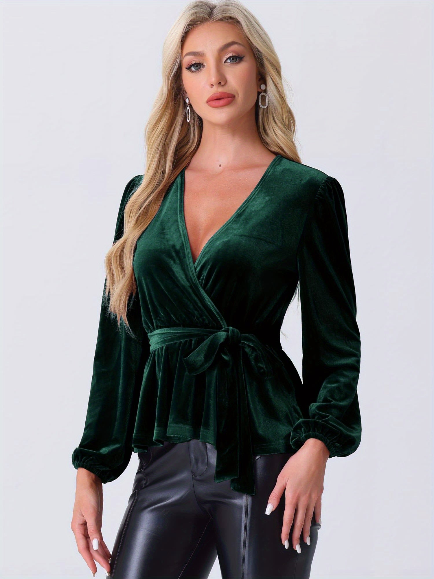 Women's Spring Autumn Long Dress Long Sleeve Round Neck A-line Contrast Color Dresses