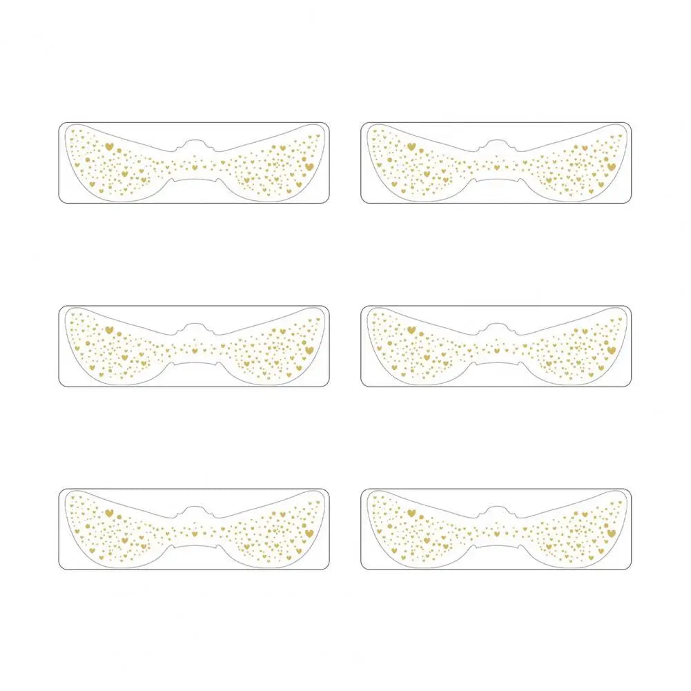 6Pcs Gold Glitter Freckles Face Tattoo Stickers Waterproof Artificial Freckle Patches Shimmering Makeup Speckles