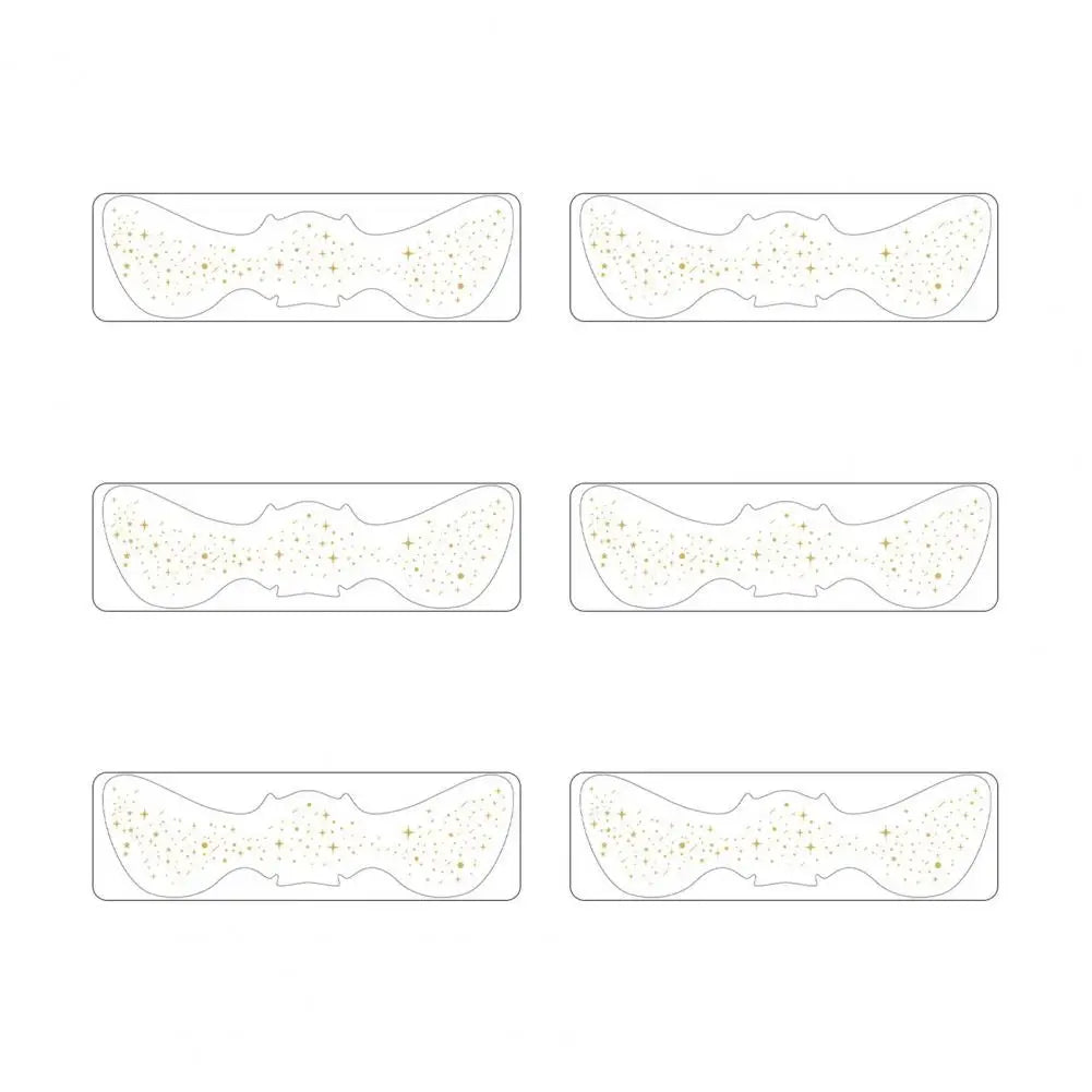 6Pcs Gold Glitter Freckles Face Tattoo Stickers Waterproof Artificial Freckle Patches Shimmering Makeup Speckles