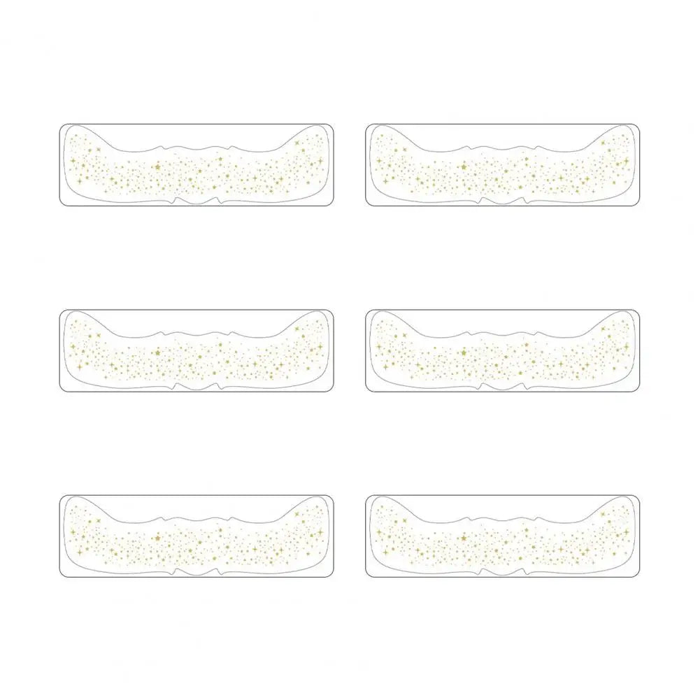 6Pcs Gold Glitter Freckles Face Tattoo Stickers Waterproof Artificial Freckle Patches Shimmering Makeup Speckles