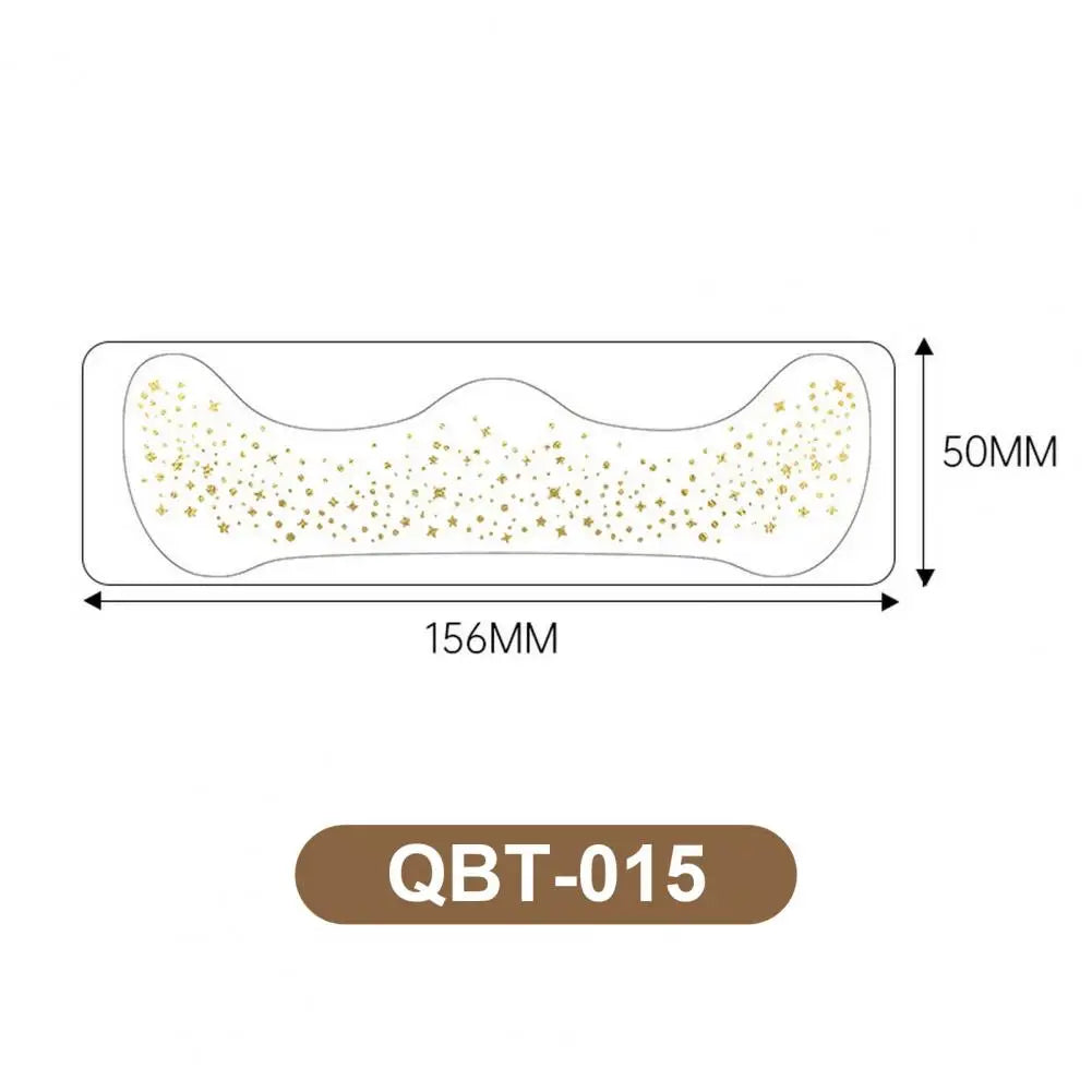 6Pcs Gold Glitter Freckles Face Tattoo Stickers Waterproof Artificial Freckle Patches Shimmering Makeup Speckles