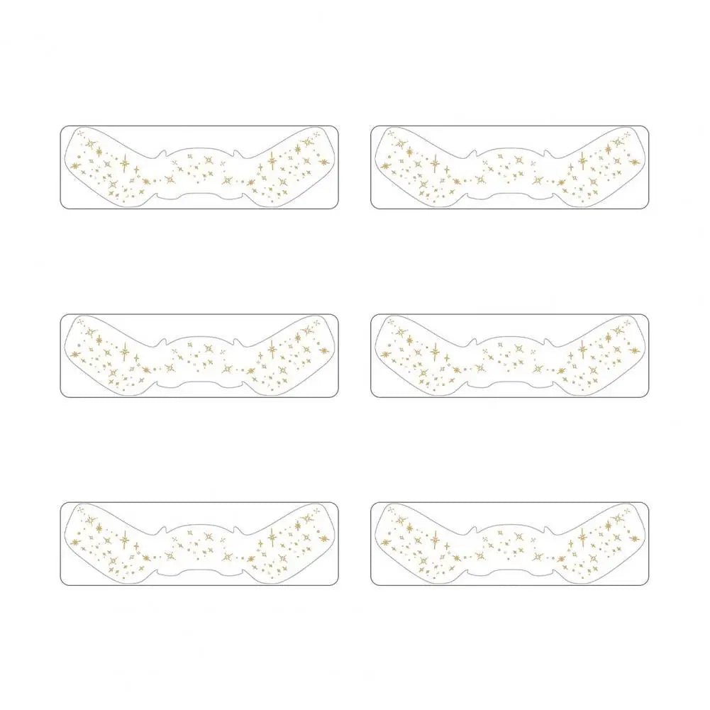 6Pcs Gold Glitter Freckles Face Tattoo Stickers Waterproof Artificial Freckle Patches Shimmering Makeup Speckles