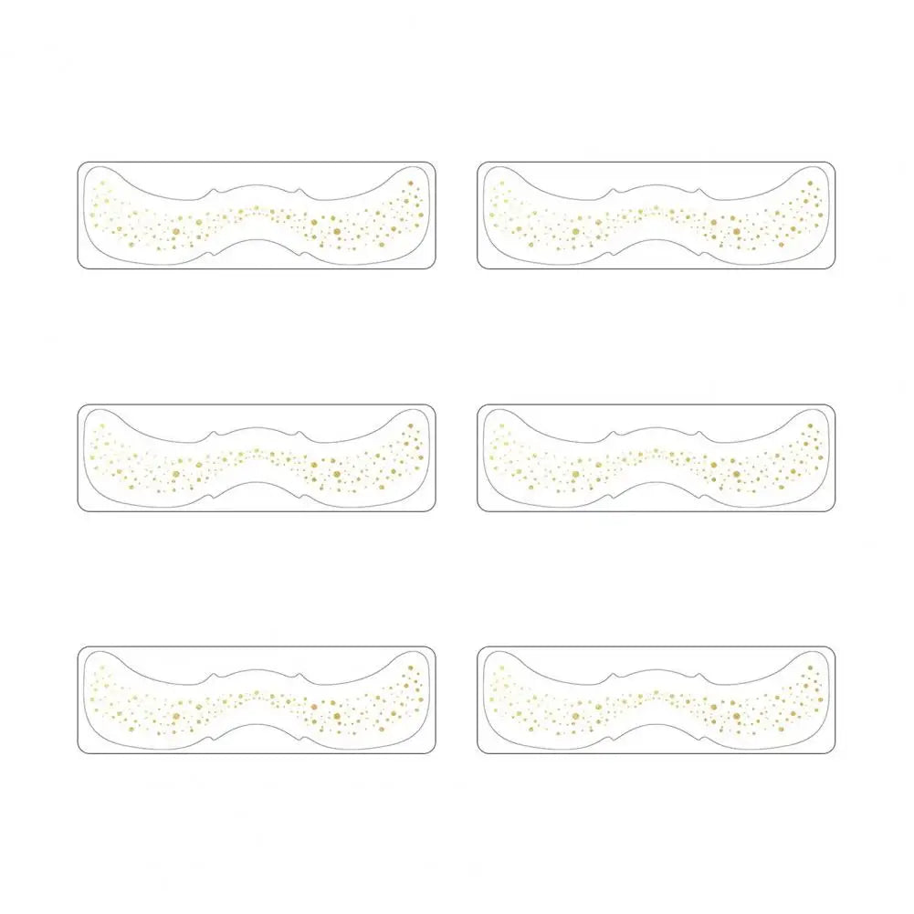 6Pcs Gold Glitter Freckles Face Tattoo Stickers Waterproof Artificial Freckle Patches Shimmering Makeup Speckles