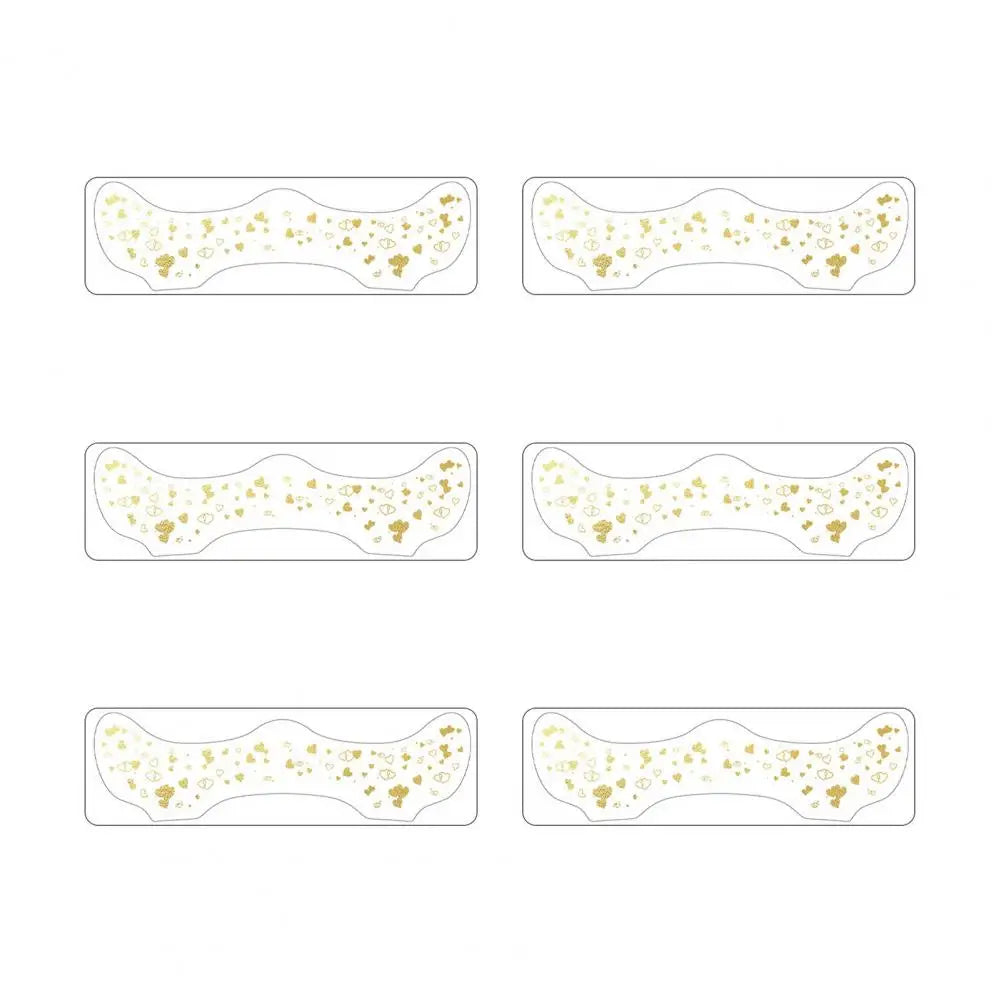 6Pcs Gold Glitter Freckles Face Tattoo Stickers Waterproof Artificial Freckle Patches Shimmering Makeup Speckles