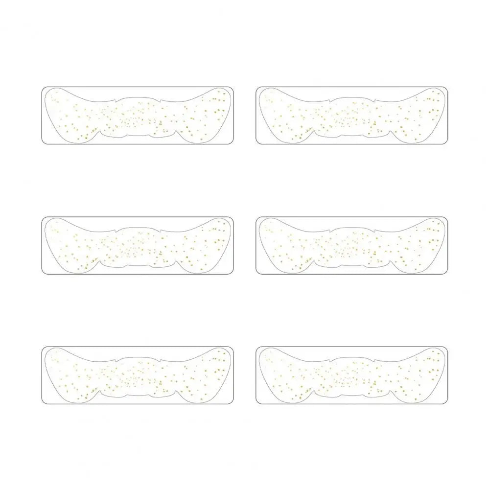 6Pcs Gold Glitter Freckles Face Tattoo Stickers Waterproof Artificial Freckle Patches Shimmering Makeup Speckles