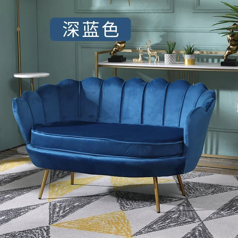 Nordic Flannel Single Sofa Chair - Light Luxury Living Room Furniture for Home or Beauty Salon, Custom Upholstered Modern Accent Chair