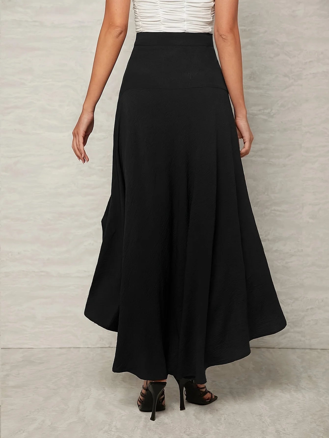 2024 Women's Ruffle Edge Irregular Half Skirt Hanging Dress - Elegant & Fashionable Summer Wear