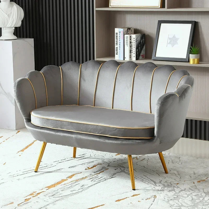Nordic Flannel Single Sofa Chair - Light Luxury Living Room Furniture for Home or Beauty Salon, Custom Upholstered Modern Accent Chair