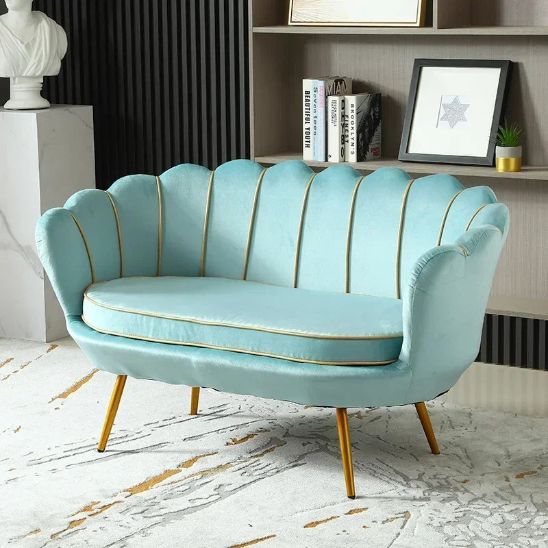Nordic Flannel Single Sofa Chair - Light Luxury Living Room Furniture for Home or Beauty Salon, Custom Upholstered Modern Accent Chair