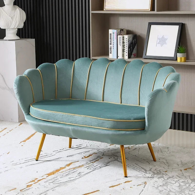 Nordic Flannel Single Sofa Chair - Light Luxury Living Room Furniture for Home or Beauty Salon, Custom Upholstered Modern Accent Chair