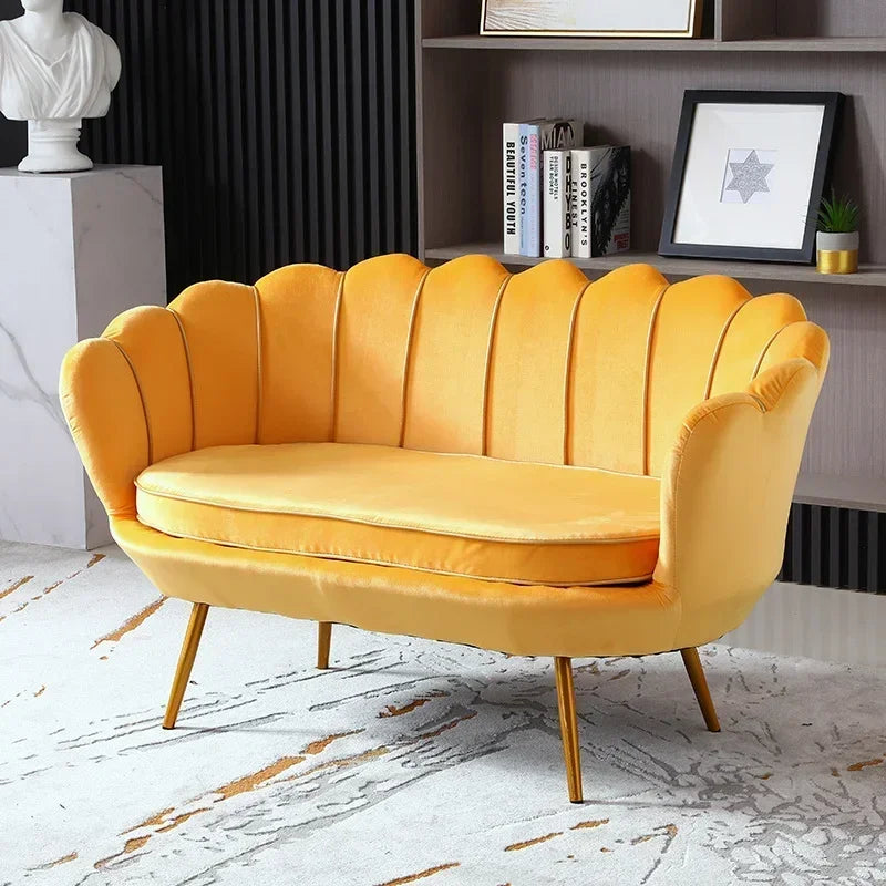Nordic Flannel Single Sofa Chair - Light Luxury Living Room Furniture for Home or Beauty Salon, Custom Upholstered Modern Accent Chair