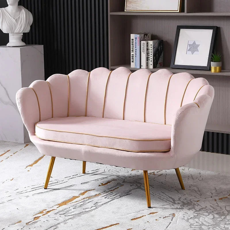 Nordic Flannel Single Sofa Chair - Light Luxury Living Room Furniture for Home or Beauty Salon, Custom Upholstered Modern Accent Chair