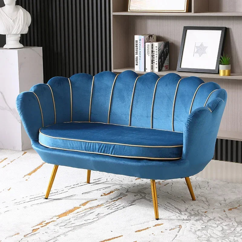 Nordic Flannel Single Sofa Chair - Light Luxury Living Room Furniture for Home or Beauty Salon, Custom Upholstered Modern Accent Chair