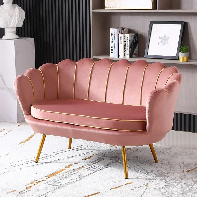Nordic Flannel Single Sofa Chair - Light Luxury Living Room Furniture for Home or Beauty Salon, Custom Upholstered Modern Accent Chair