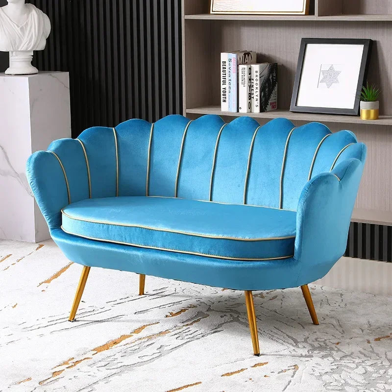 Nordic Flannel Single Sofa Chair - Light Luxury Living Room Furniture for Home or Beauty Salon, Custom Upholstered Modern Accent Chair