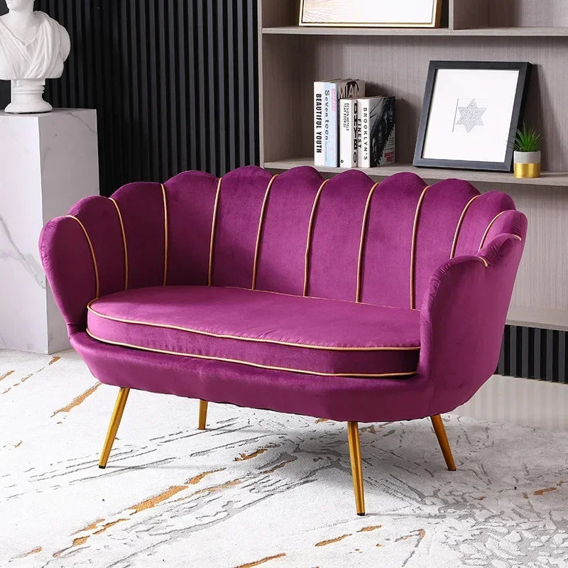 Nordic Flannel Single Sofa Chair - Light Luxury Living Room Furniture for Home or Beauty Salon, Custom Upholstered Modern Accent Chair