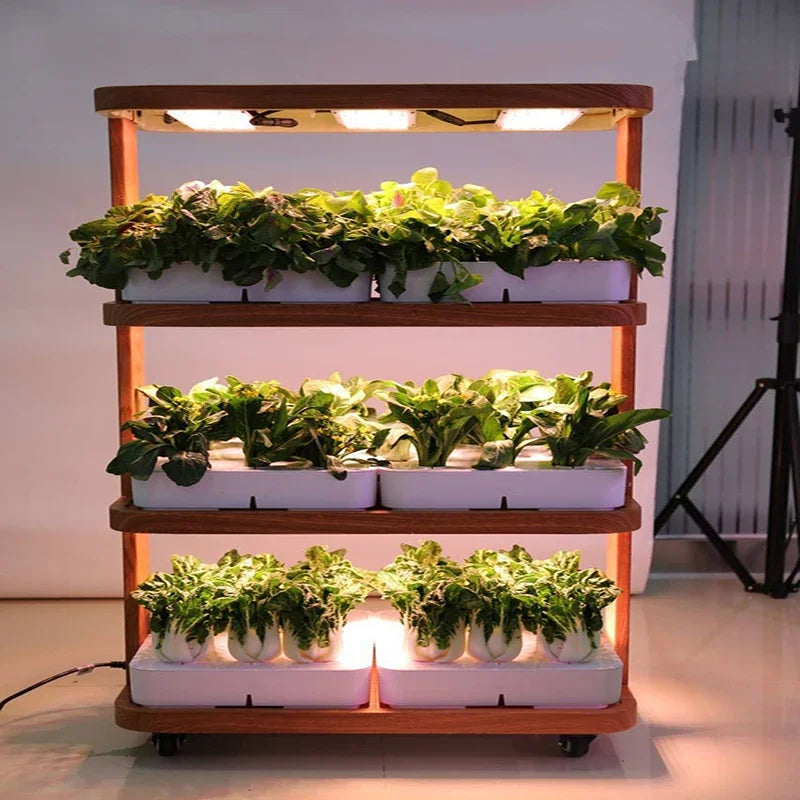 Automatic Home Garden Aquaponics Hydroponic Farming System - Complete Vertical Hydroponic System for Growing Vegetables