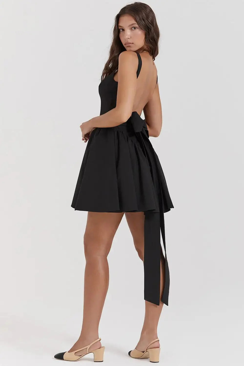 dress - Backless Tie Dye A - line Party Cocktail Boho Dress - Boho Eco Boutique™ - dress - Boho Eco Boutique™ - Black - Large -