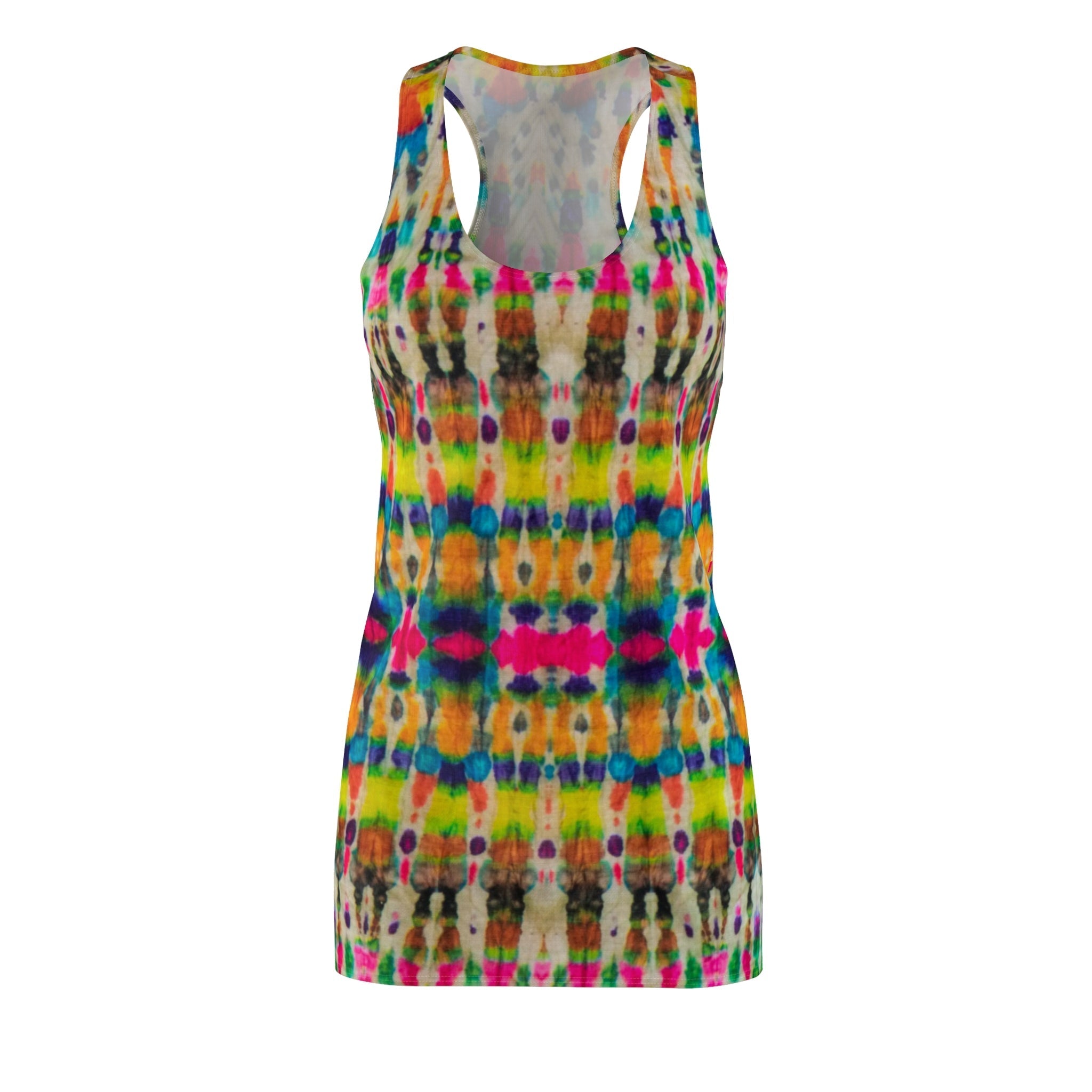All Over Prints - Bohemian Eco - Friendly Tie - Dye Racerback Dress for Women - Boho Eco Boutique™ - All Over Prints - Boho Eco Boutique™ - XS -