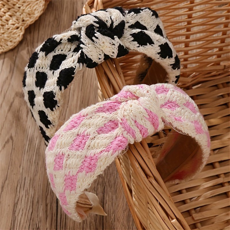 customized - Bohemian HandCrocheted Floral Headbands Set of 2 - Boho Eco Boutique™ - customized - Boho Eco Boutique™ - Red -