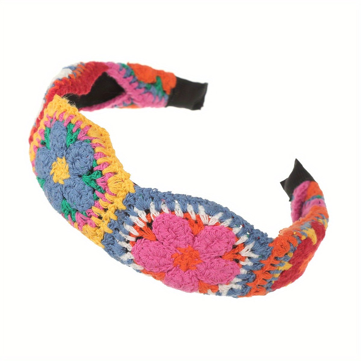 customized - Bohemian Sweet Floral Fabric Hairband for Women - Single Piece, Boho Weaving Tape Headband with Color Matching Flower Design, Non - Feathered Daily Hair Accessory, Ideal Gift - Boho Eco Boutique™ - customized - Boho Eco Boutique™ - A -