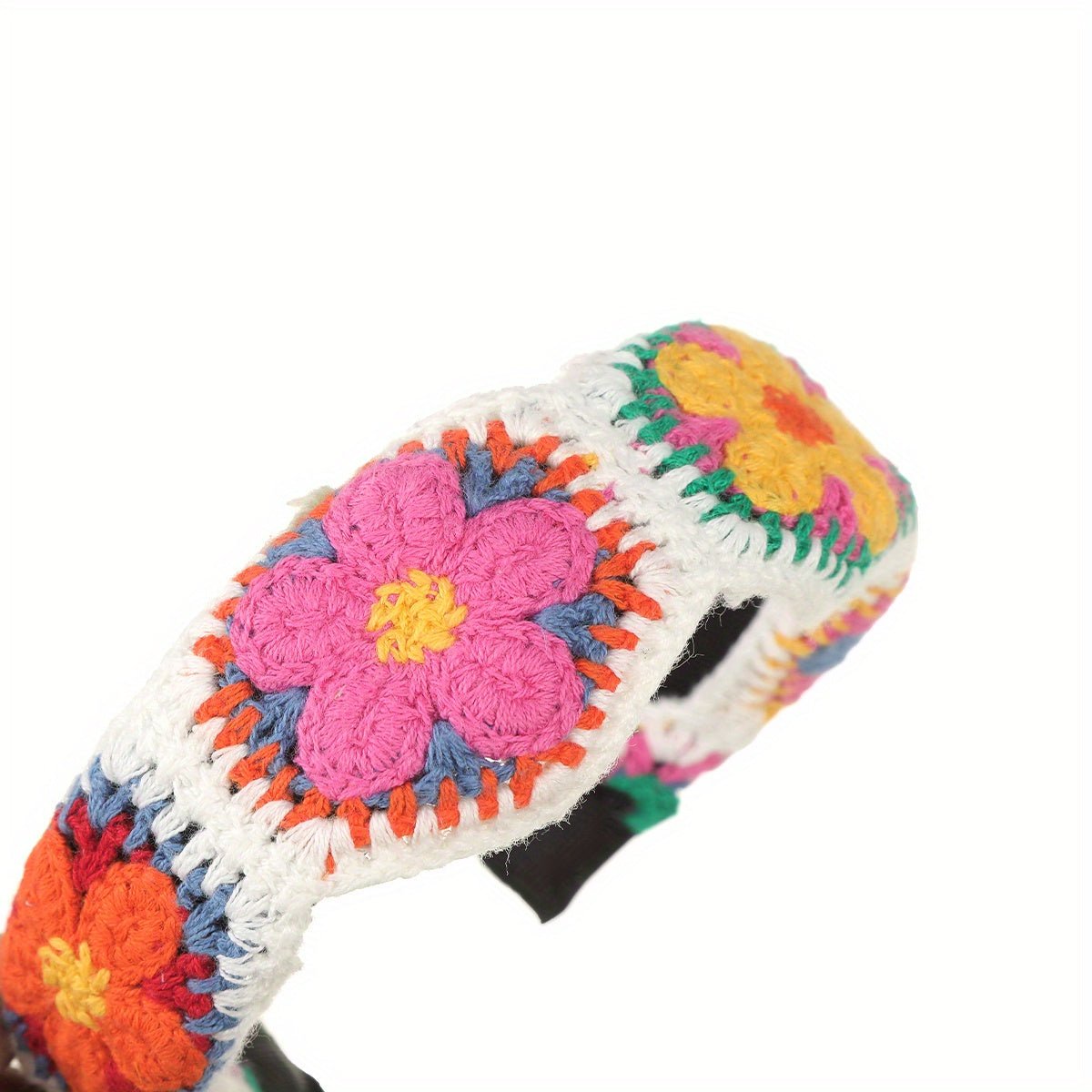 customized - Bohemian Sweet Floral Fabric Hairband for Women - Single Piece, Boho Weaving Tape Headband with Color Matching Flower Design, Non - Feathered Daily Hair Accessory, Ideal Gift - Boho Eco Boutique™ - customized - Boho Eco Boutique™ - A -