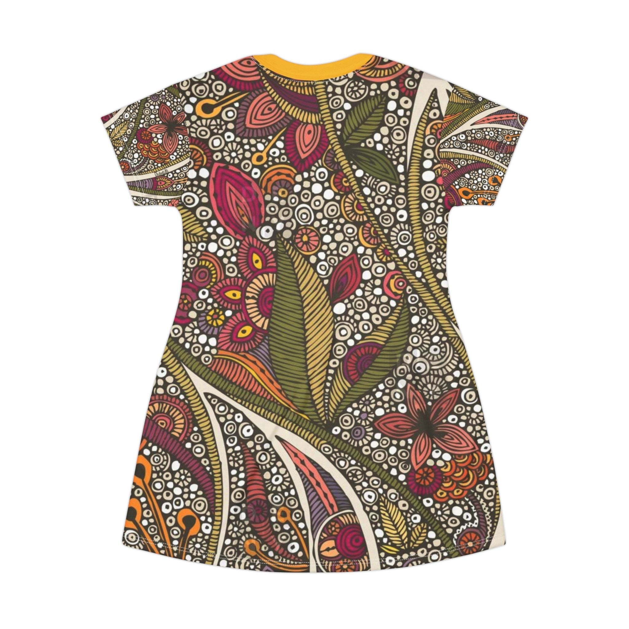 All Over Prints - Boho Eco Boutique T-Shirt Dress | Vibrant Geo and Floral Design | Casual Summer Dress for Women | Eco - Friendly Bohemian Fashion - Boho Eco Boutique™ - Boho Eco Boutique T-Shirt Dress | Vibrant Geo and Floral Design | Casual Summer Dress for Women | Eco - Friendly Bohemian Fashion - XS -