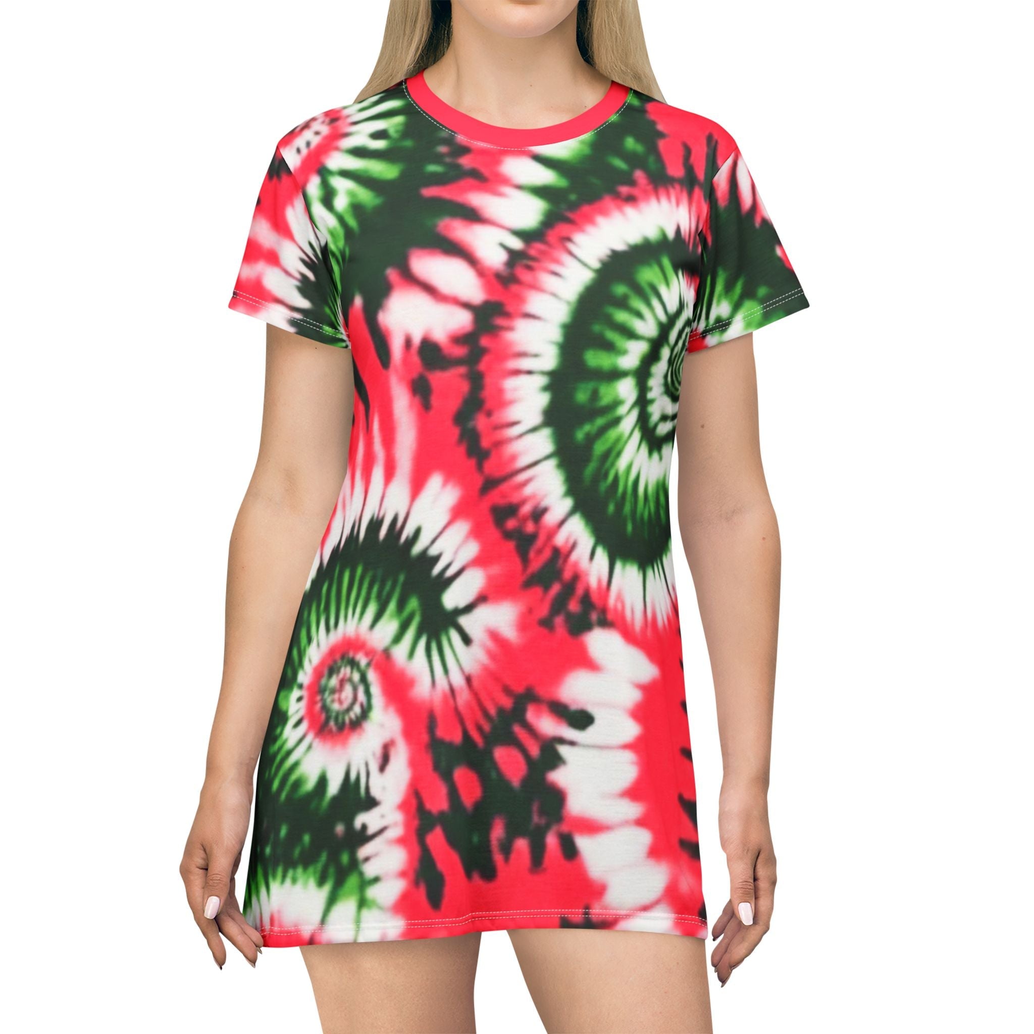 All Over Prints - Boho Eco Boutique Tie - Dye Dress | Green, Dark Pink Bohemian Style | Casual Dress for Women | Eco - Friendly FashionUnique | Hippie Chic | Festival | - Boho Eco Boutique™ - Boho Eco Boutique Tie - Dye Dress | Green, Dark Pink Bohemian Style | Casual Dress for Women | Eco - Friendly FashionUnique | Hippie Chic | Festival | - XS -