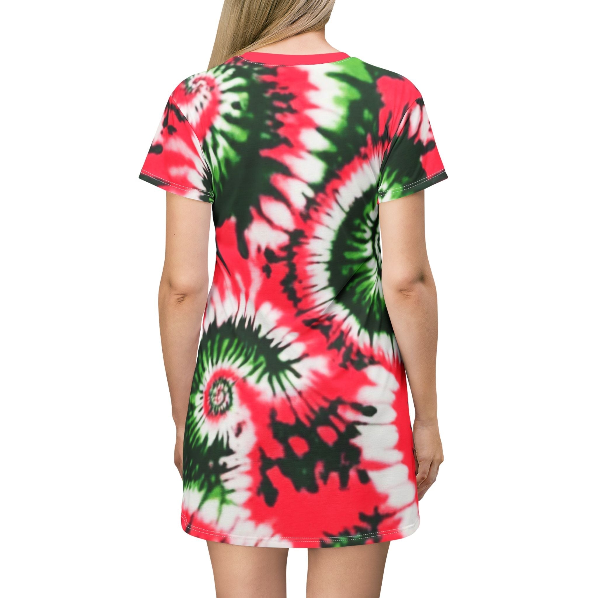 All Over Prints - Boho Eco Boutique Tie - Dye Dress | Green, Dark Pink Bohemian Style | Casual Dress for Women | Eco - Friendly FashionUnique | Hippie Chic | Festival | - Boho Eco Boutique™ - Boho Eco Boutique Tie - Dye Dress | Green, Dark Pink Bohemian Style | Casual Dress for Women | Eco - Friendly FashionUnique | Hippie Chic | Festival | - XS -