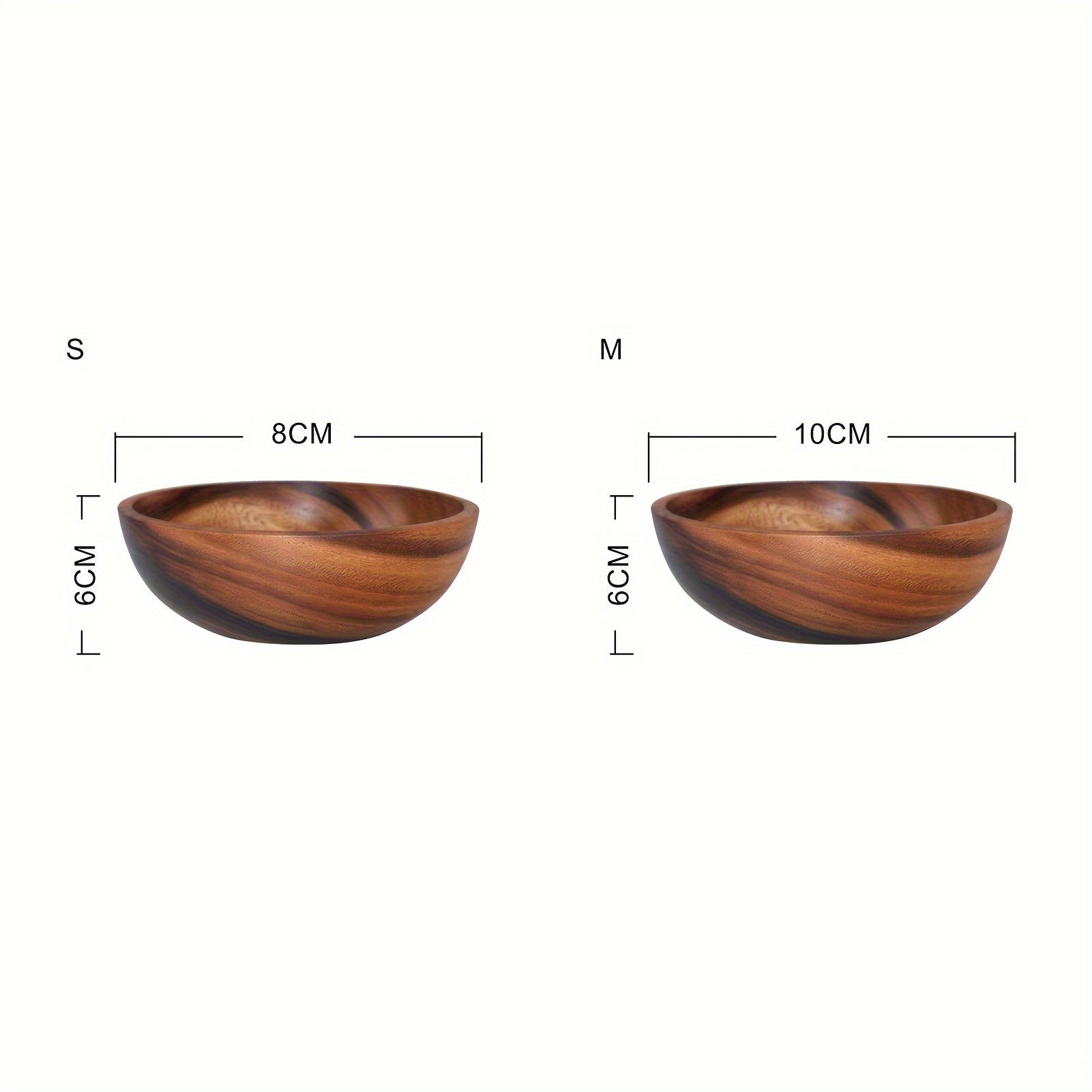 decor - Boho Eco Boutique Wooden Bowl Tableware Anti - Scald Soaking Noodle Bowl Wooden Bowl Soup Bowl Salad Bowl Retro Breakfast Environmentally Friendly Non - Slip Exquisite Workmanship - Boho Eco Boutique™ - decor - Boho Eco Boutique™ - S -