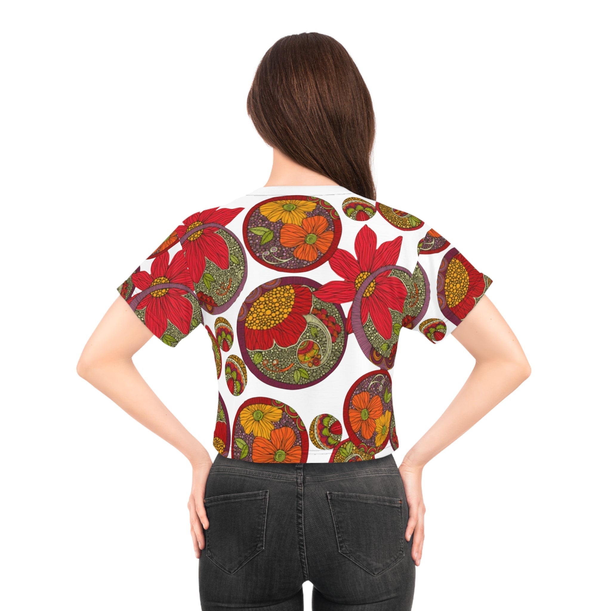 All Over Prints - Boho Eco Crop Tee - Boho Eco Boutique™ - All Over Prints - Boho Eco Boutique™ - Black stitching - 2XL -