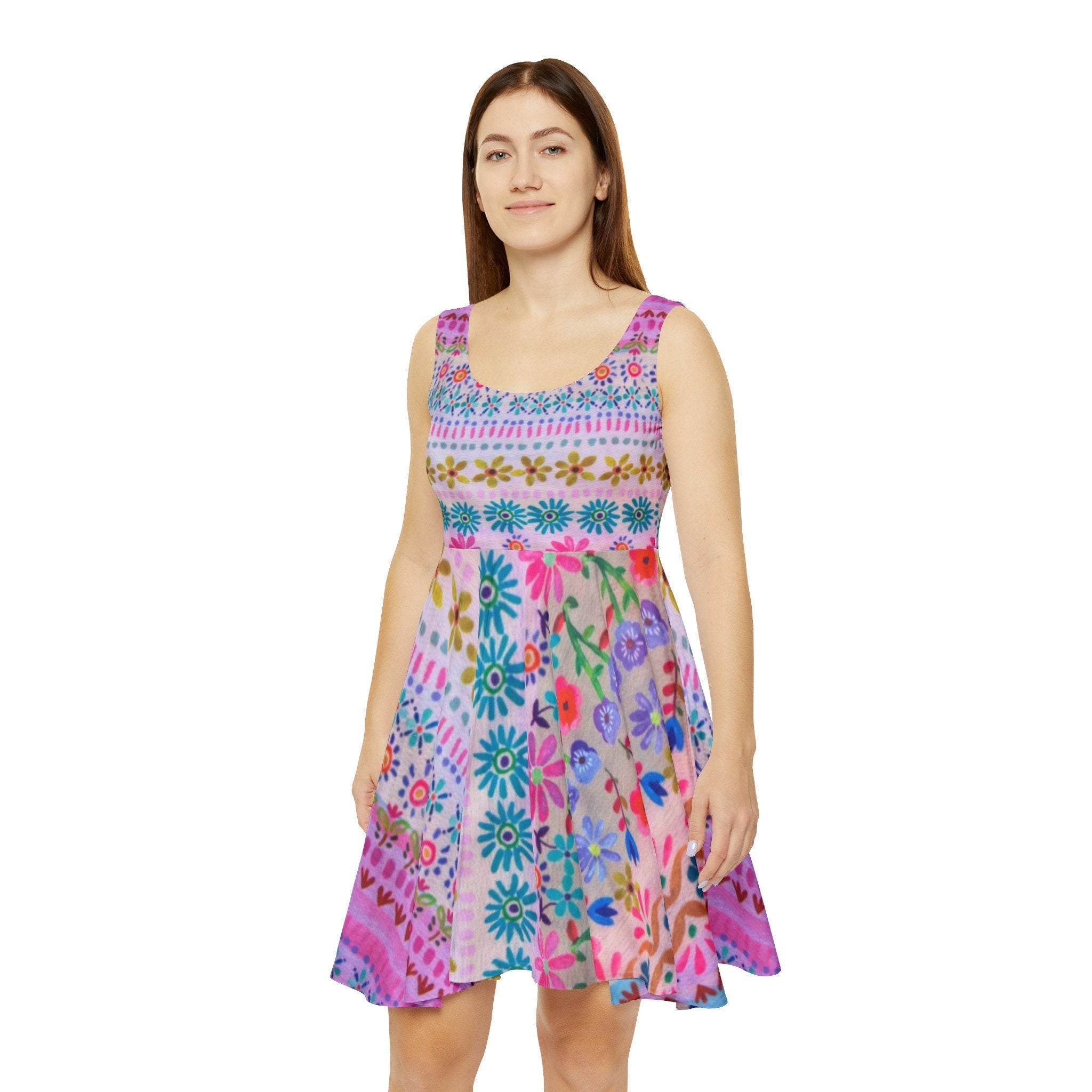 All Over Prints - BoHo Eco Dress for Women Sustainable Clothing Fashionable and Earth - Friendly Unique Every Day Dress Vintage Inspired Summer Dress - Boho Eco Boutique™ - Boho Eco Boutique™ - XS -