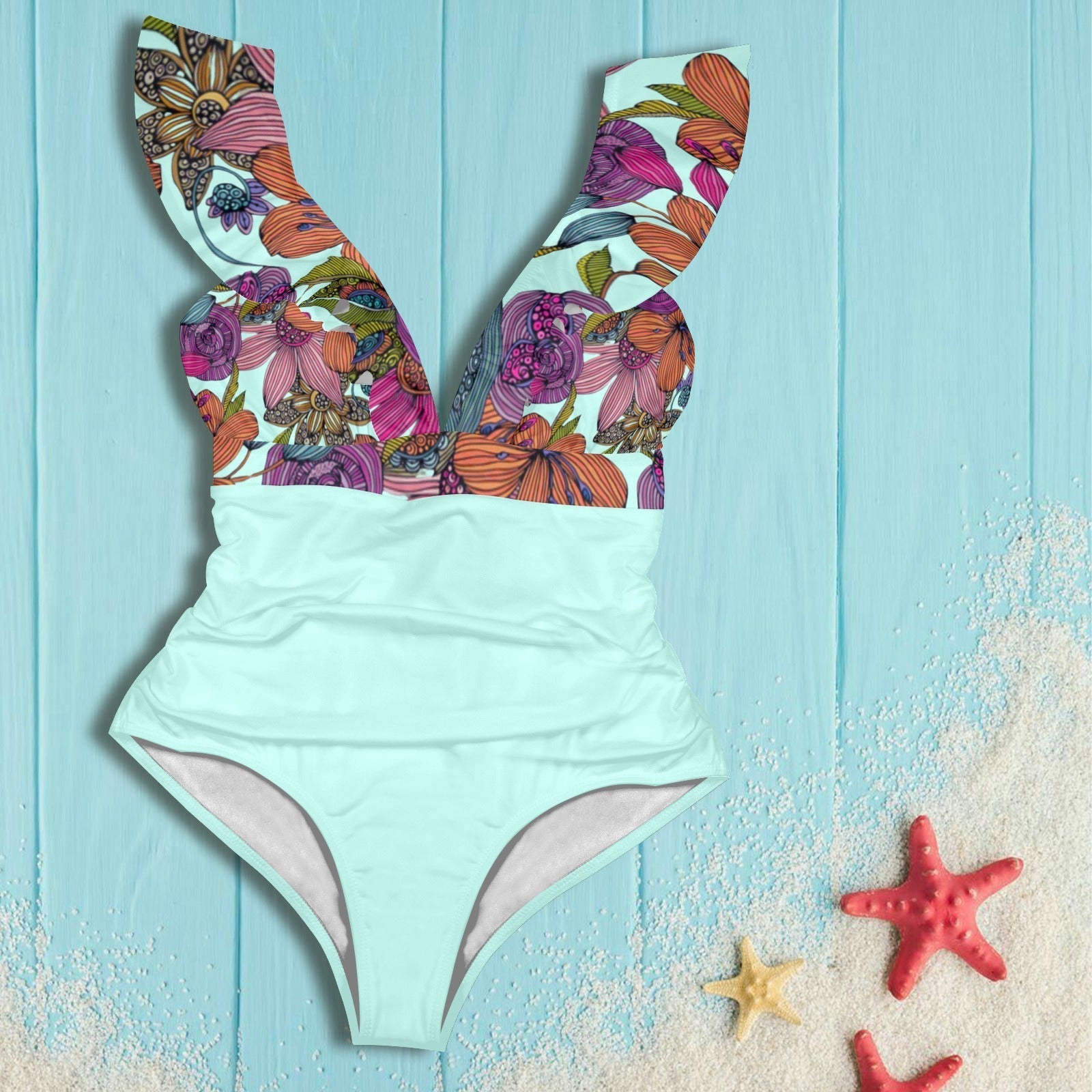 All Over Prints - Boho Eco Eclectic One Piece Swimsuit Bohemian Unique One of A Kind Custom Designed - Boho Eco Boutique™ - Boho Eco Boutique™ - SF07023974064839291 - V1982 - Boho Eco Eclectic One Piece Swimsuit Bohemian Unique One of A Kind Custom Designed - S -