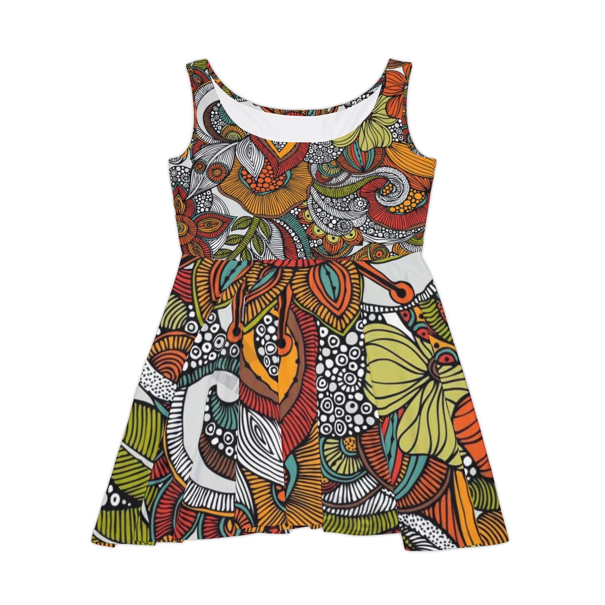 All Over Prints - Boho Eco Flowy Dress | Vibrant Floral with Black and White Geo Print | Bohemian Style One of A Kind Dress for Women | Eco - Friendly Fashion | Unique | Hippie Chic | Festival | Sundress - Boho Eco Boutique™ - Boho Eco Flowy Dress | Vibrant Floral with Black and White Geo Print | Bohemian Style One of A Kind Dress for Women | Eco - Friendly Fashion | Unique | Hippie Chic | Festival | Sundress - XS -
