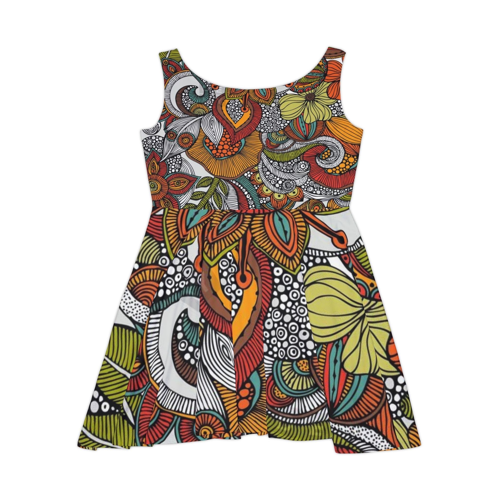 All Over Prints - Boho Eco Flowy Dress | Vibrant Floral with Black and White Geo Print | Bohemian Style One of A Kind Dress for Women | Eco - Friendly Fashion | Unique | Hippie Chic | Festival | Sundress - Boho Eco Boutique™ - Boho Eco Flowy Dress | Vibrant Floral with Black and White Geo Print | Bohemian Style One of A Kind Dress for Women | Eco - Friendly Fashion | Unique | Hippie Chic | Festival | Sundress - XS -