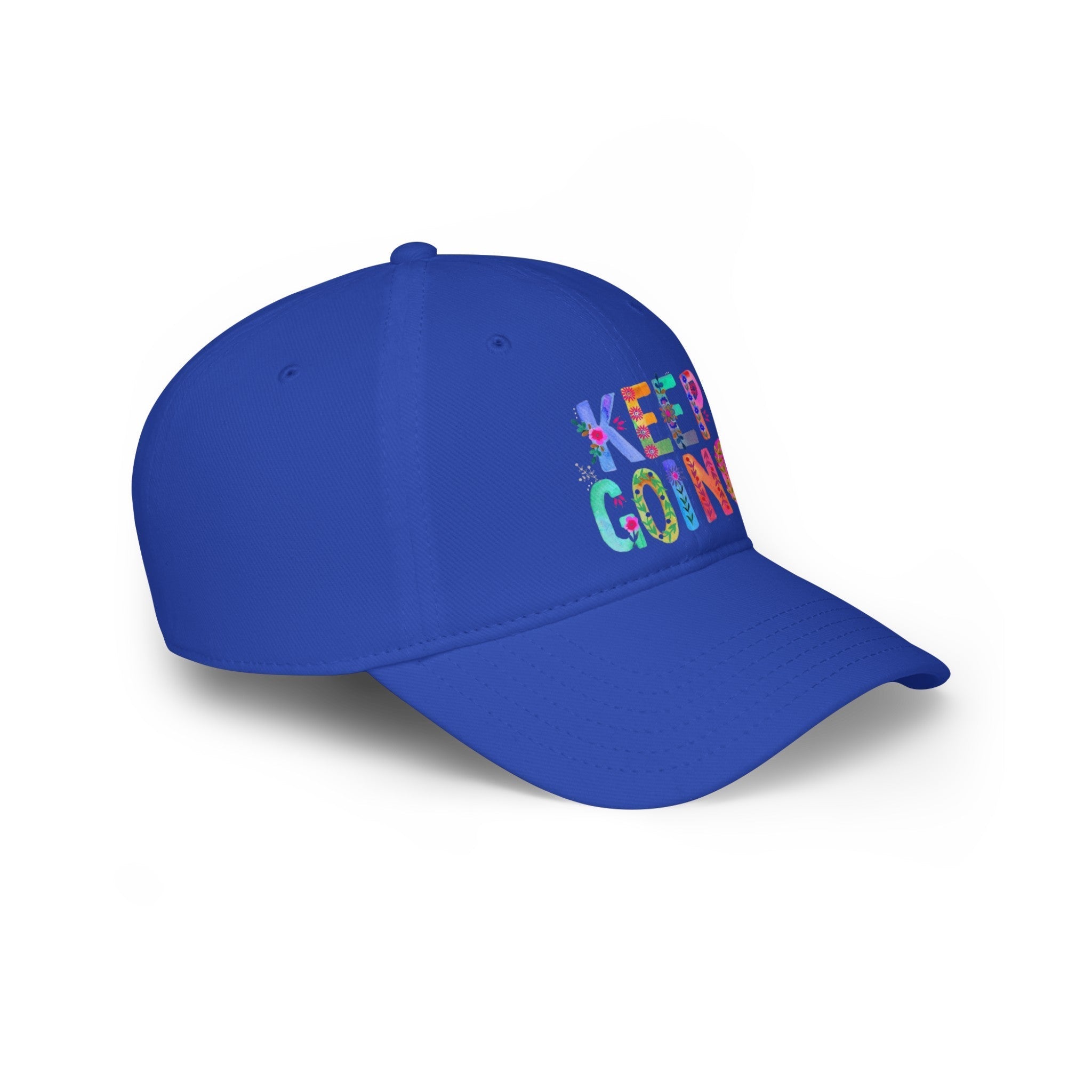 Hats - Boho Eco Low Profile Baseball Cap, Keep Going - Boho Eco Boutique™ - Hats - Boho Eco Boutique™ - Red - One size -
