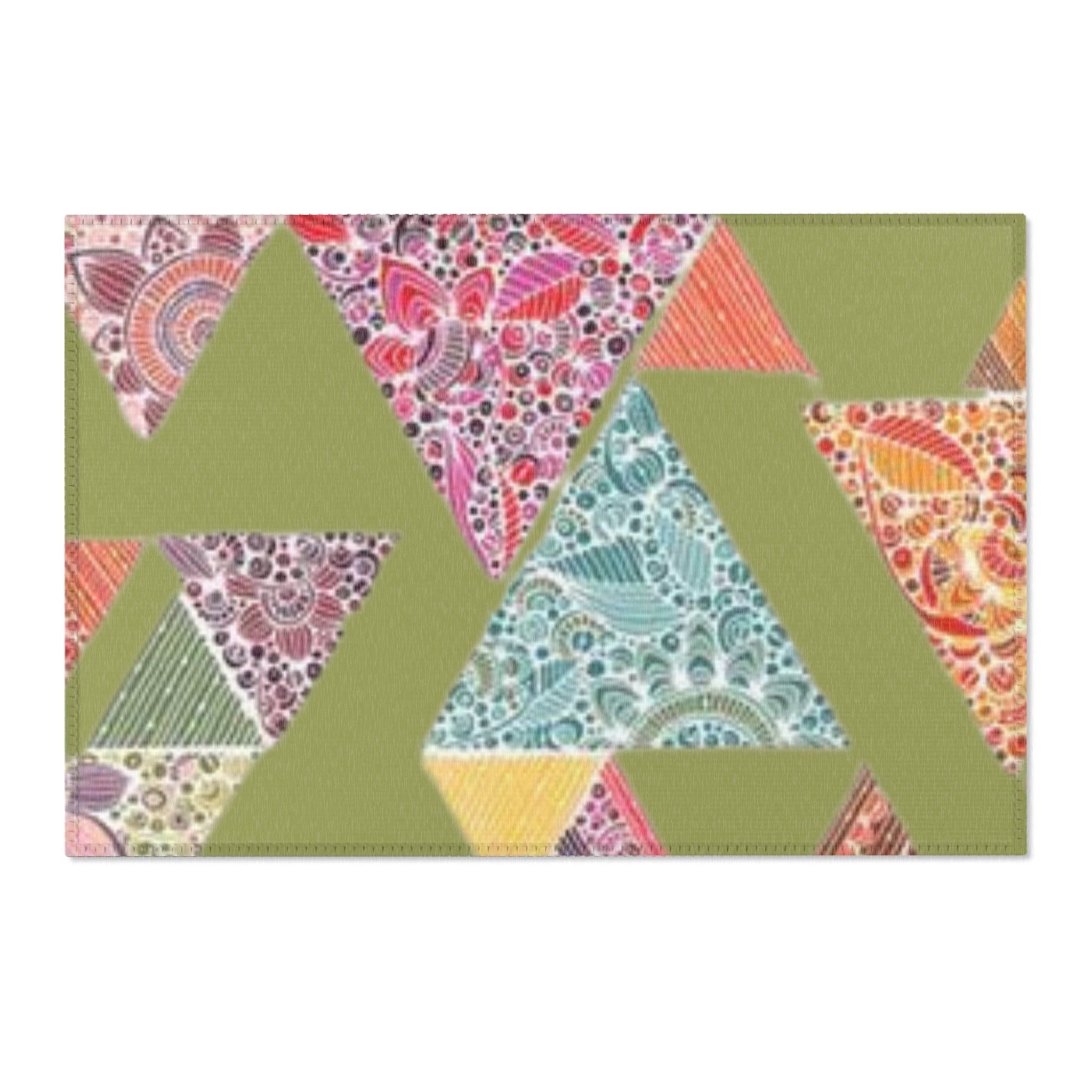Home Decor - Boho Eco Patchwork Area Rug - Boho Eco Boutique™ - Home Decor - Boho Eco Boutique™ - 36" × 24" -